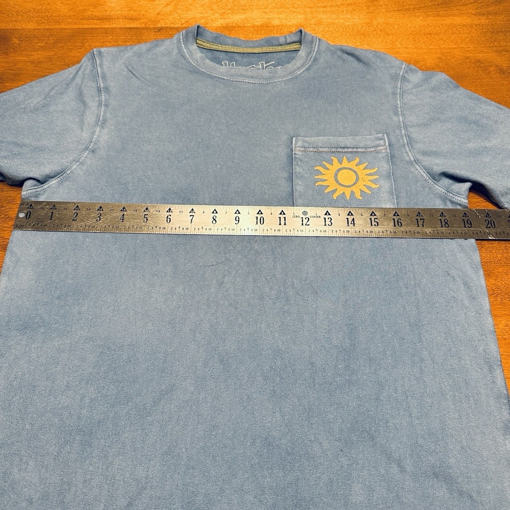 Howler Bros Brother Sun Drinker Cotton T-Shirt Blue Resin Garment Wash Small - Picture 5 of 6